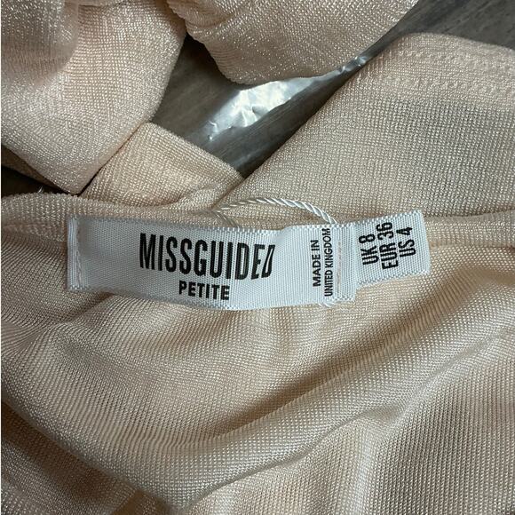 Missguided Acetate Slinky Long Sleeve Two-Piece Set Light Pink Size 8 - Picture 3 of 6